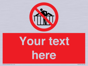 Custom prohibition do not cross barrier